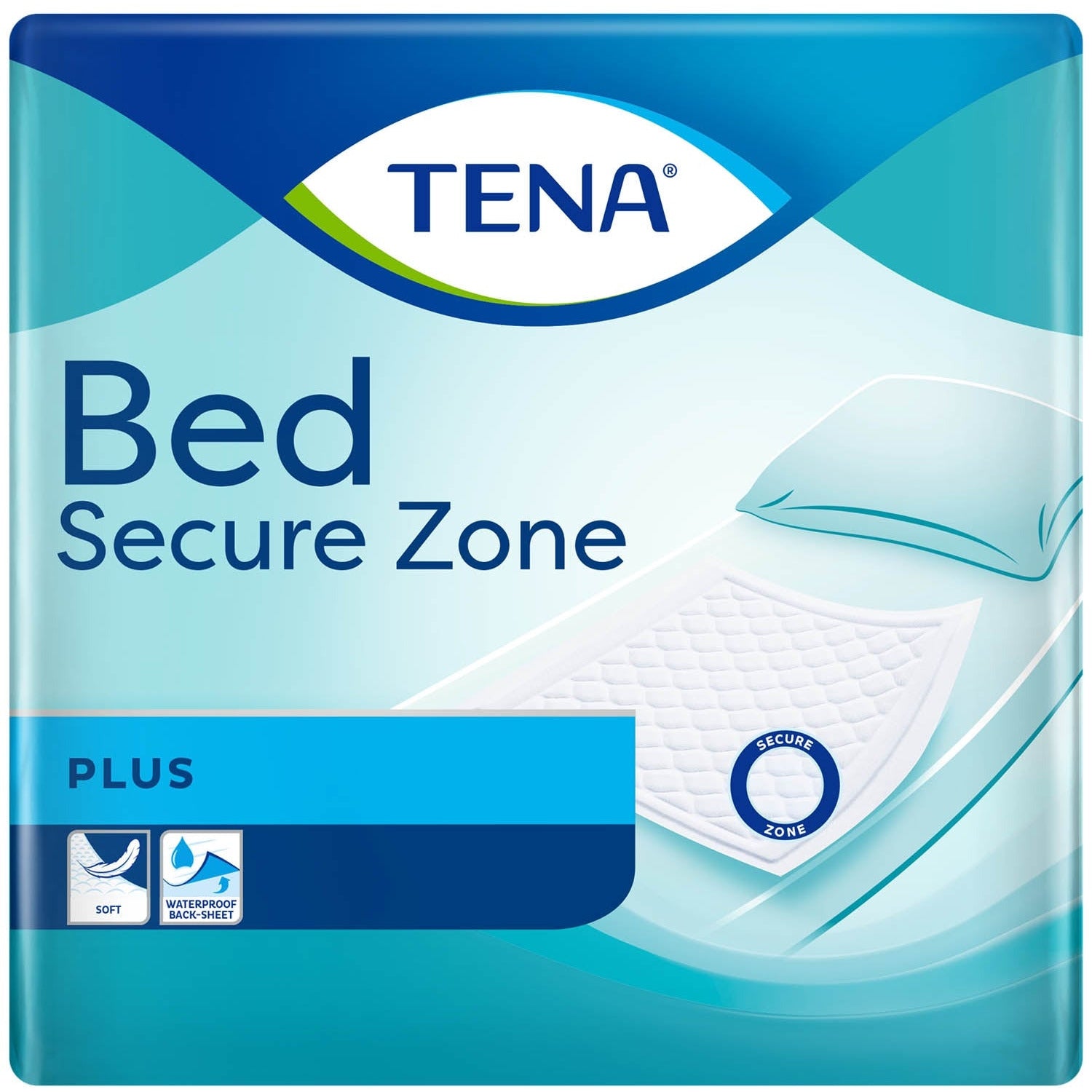 TENA Bed Secure Zone Plus Bed Pads 60 x 75 cm (25 Pads) - Tena