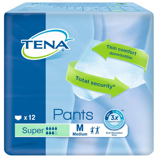 Tena Pants Super Medium - 12 Pack - Tena