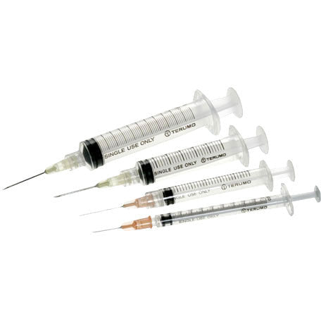 Terumo Hypodermic Syringe & Needle 3ml 23g x 1"  (100 Units)