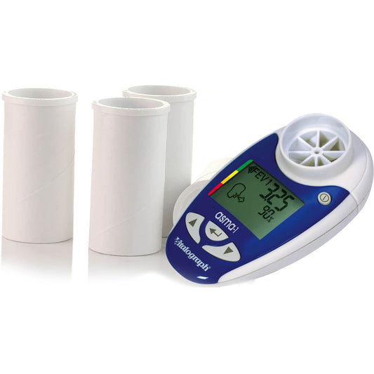 Asma-1 Electronic Ashthma Monitor and SafeTway Mouthpieces Bundle - Vitalograph