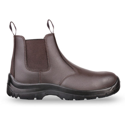 Titan - CHELSEA Steel Toe Boots - BROWN - 