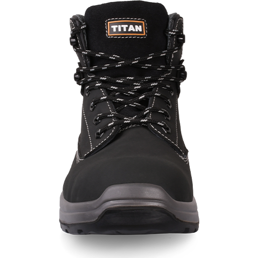 Titan - HOLTON Steel Toe Shoes - BLACK Nubuck - 