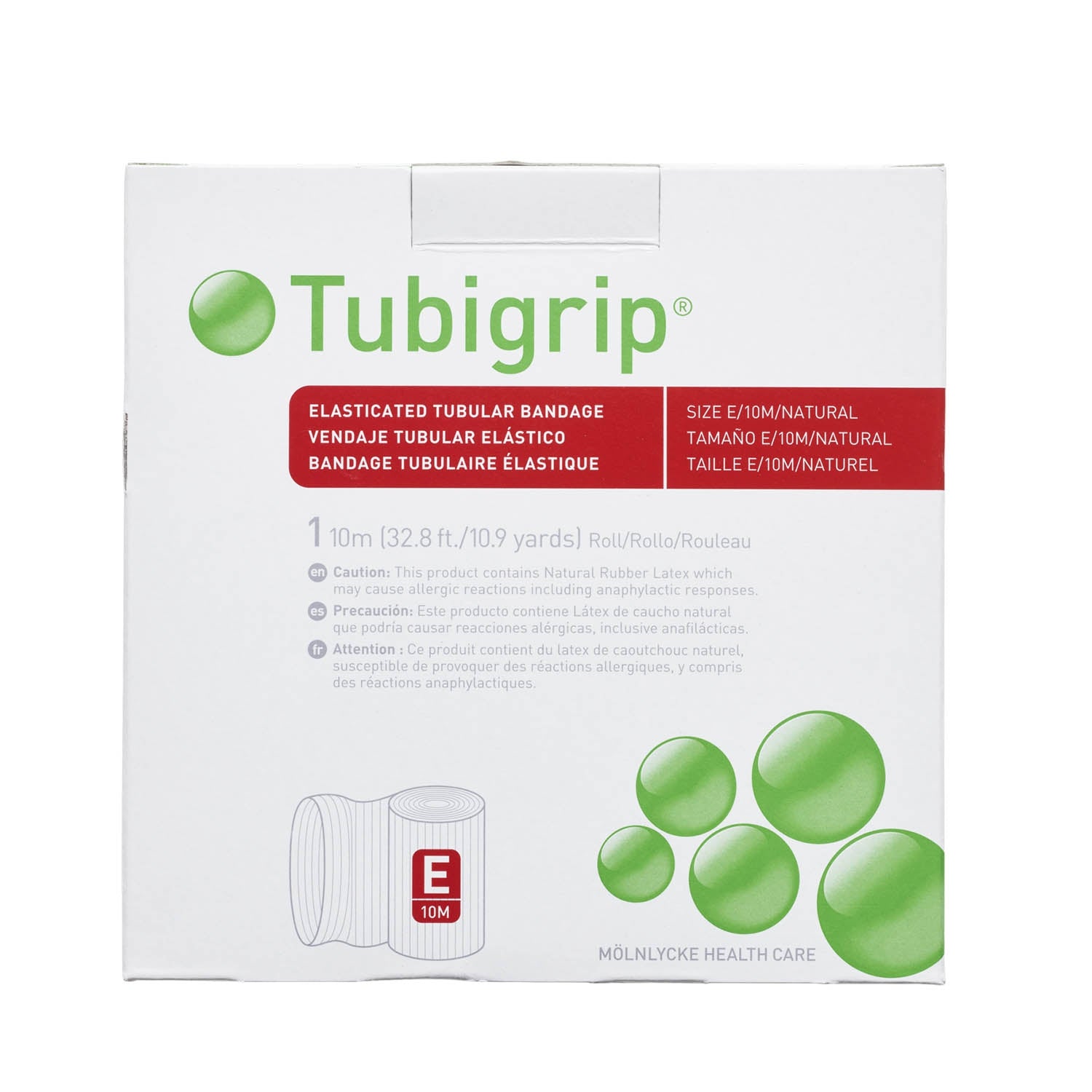 Tubigrip Elasticated Tubular Bandage -  Natural - 10m Roll - Size E - MoInlycke