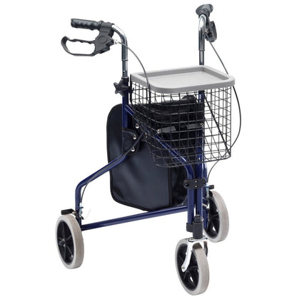 Steel Triwalker With Bag, Basket & Tray - 