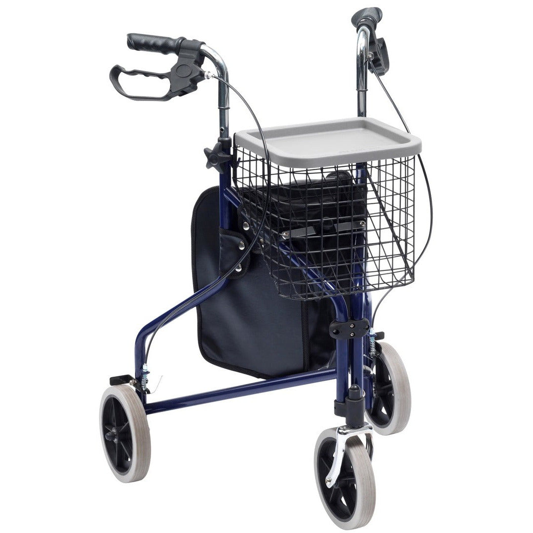 Steel Triwalker With Bag, Basket & Tray - 