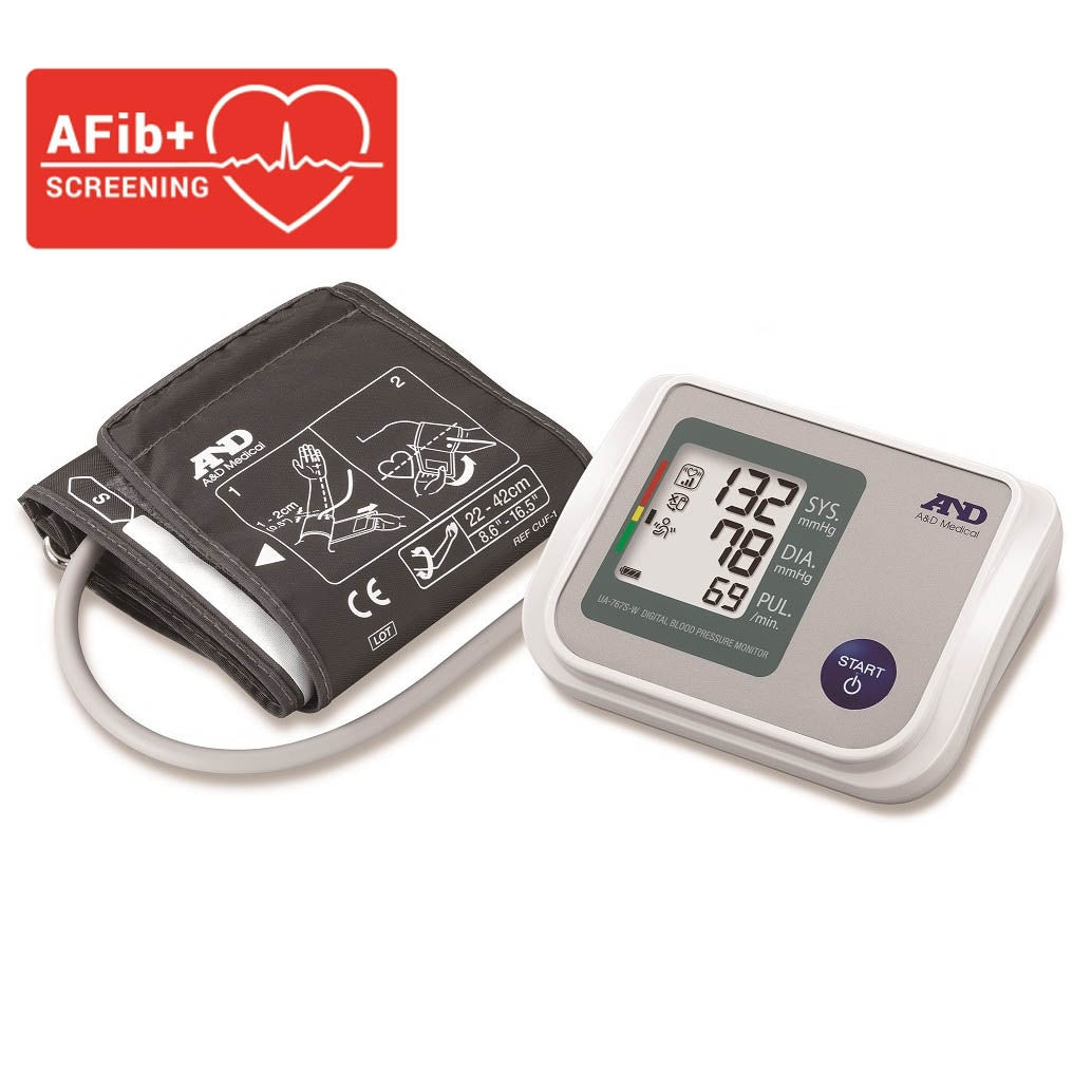 A&D Medical UA-767S-W Upper Arm Blood Pressure Monitor with Atrial Fibrillation Screening
