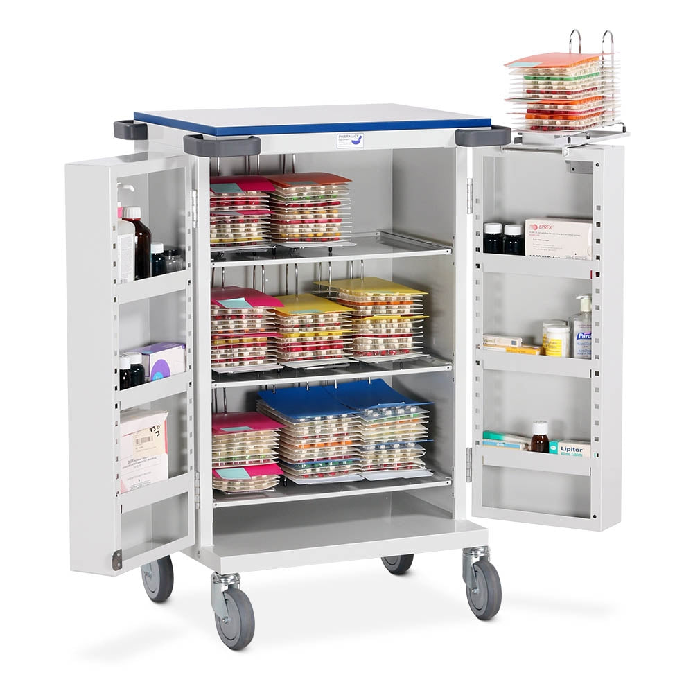 Unit Dosage Trolley - Double Door - Blister Pack - 9 Frames - High Security Bolt Lock - Bristol Maid