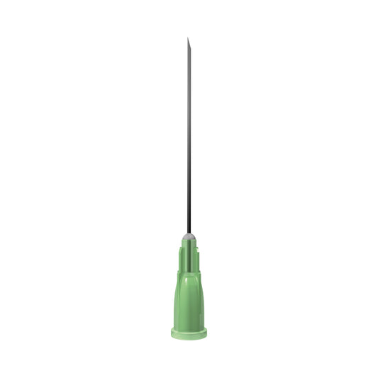 21G 1.5" (38 mm) Needle (Green) - Unisharp x 100