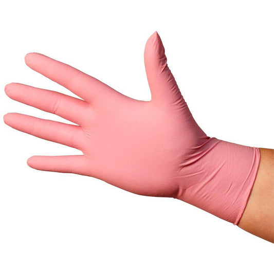 Ultraflex Pink Nitrile Glove Powder Free - Medium x 100 - 