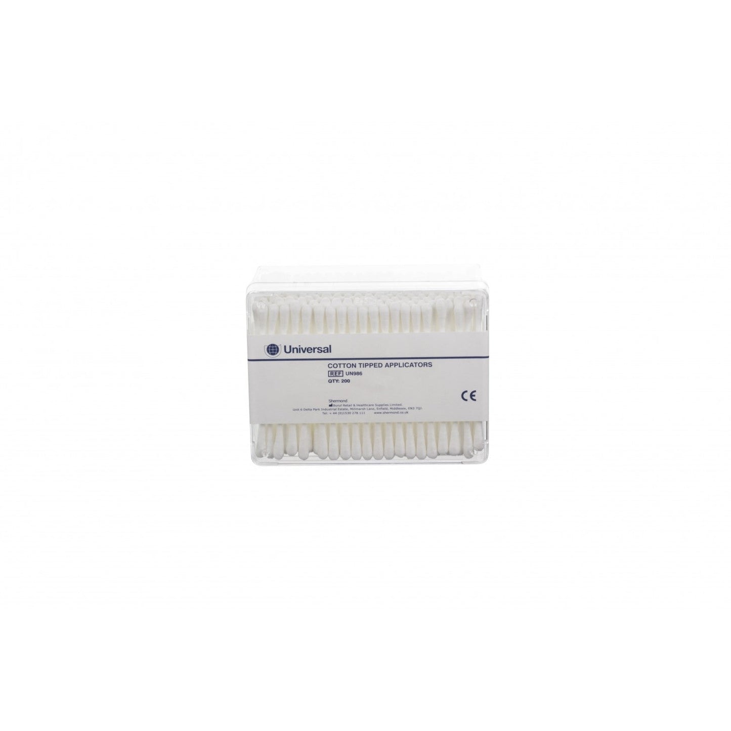 Non Sterile Cotton Bud Tipped Double Ended Applicators 76mm (3").