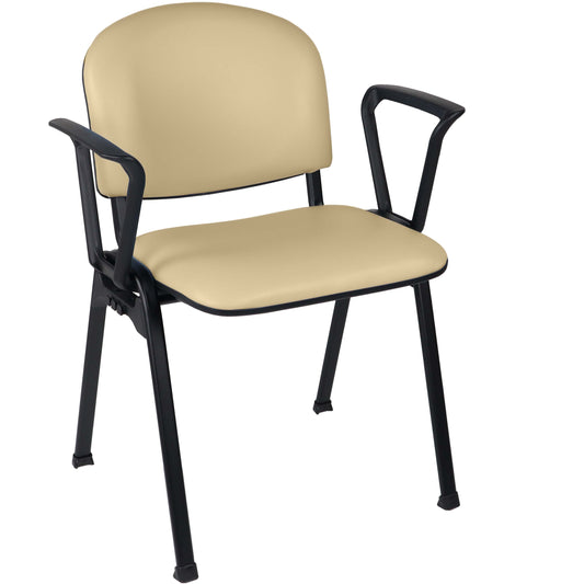 Cassius Seat - With Arms - Vinyl Upholstery - 