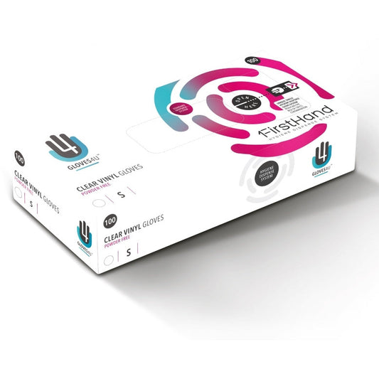 Vinyl Gloves - Clear - Powder Free - Small x 100 - Gloves4U