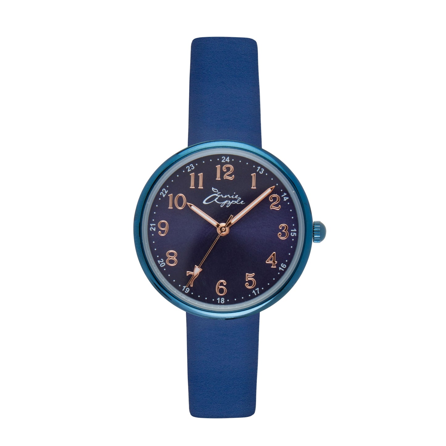 Annie Apple Nurses Fob Watch - Venus - Blue Mesh - Blue Leather - 35mm - Annie Apple