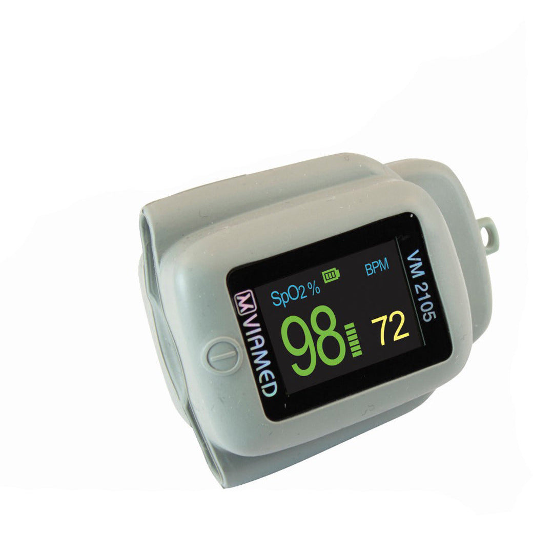 Viamed Silicone Finger Pulse Oximeter – Grey – Medisave UK