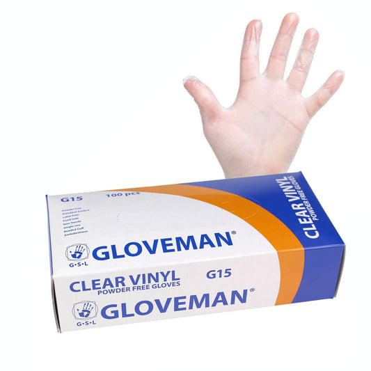 Vinyl Powder Free Clear Gloves - Pack of 100 - XL - Discontinued