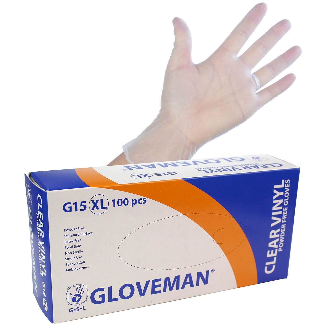 Clear Vinyl Powder Free Gloves - Extra Large - Box Of 100 - Discontinued