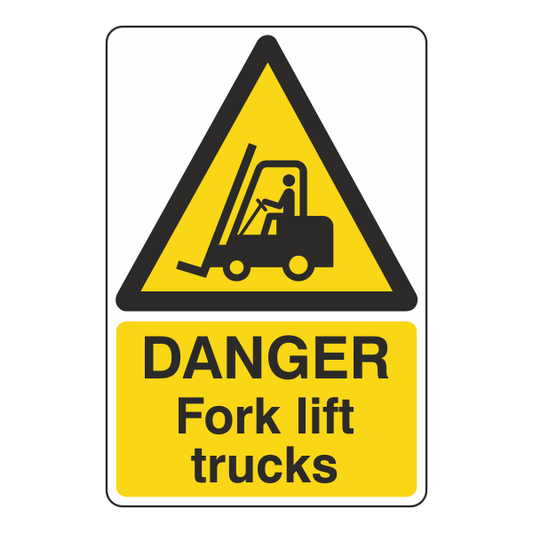 Danger Fork Lift Trucks Sign - Medisigns
