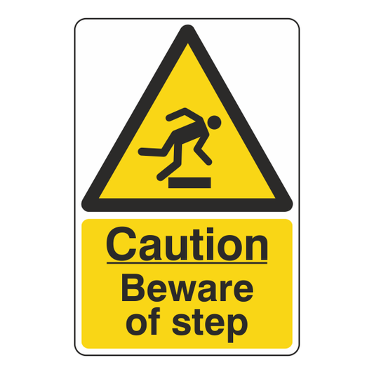 Caution Beware Of Step Sign - Medisigns