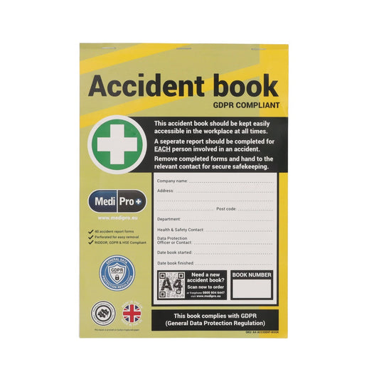 A4 Accident Book - GDPR Compliant - Medipro