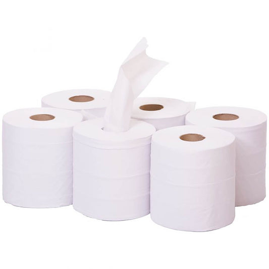 Pristine Centrefeed Roll White 1P - 300m - Case of 6 - Pristine