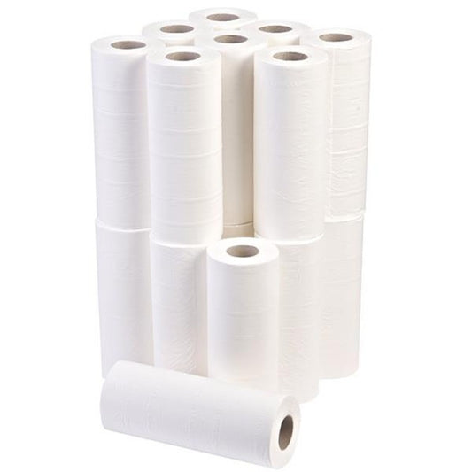 Optimum White Couch Roll 10" - 2ply - 50m x 250mm - Case of 18
