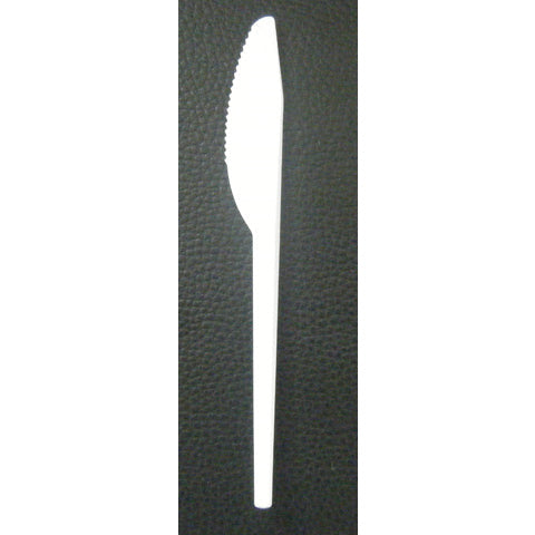 Good2Go Standard Plastic Knife White x 1000 - Bunzl Catering Supplies