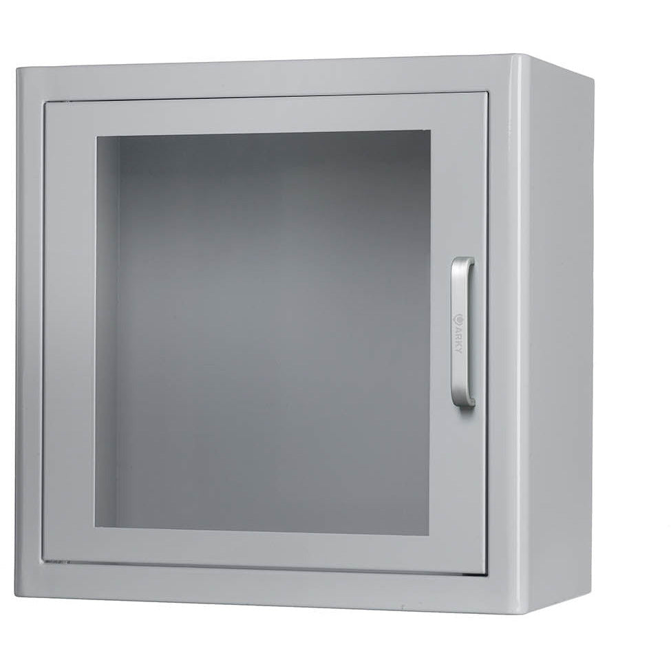 Arky White Metal Indoor Defibrillator Cabinet