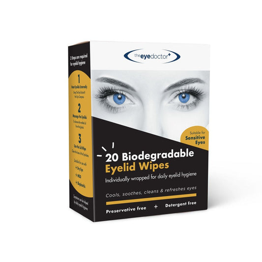 The Eye Doctor Lid Biodegradable Wipes - 20 Wipes - The Body Doctor