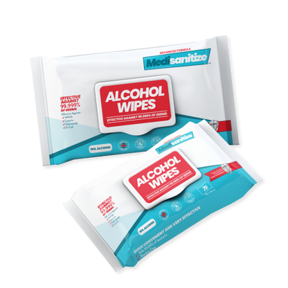 Alcohol Surface Wipes (70% IPA) - Pack of 70 - Medisanitize