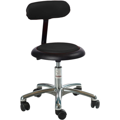 Micro Stool with Backrest - Low Gas Spring - 