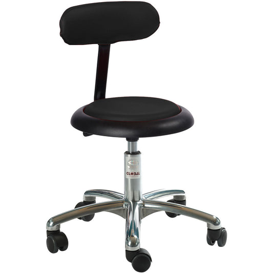 Micro Stool with Backrest - Medium Gas Spring - 