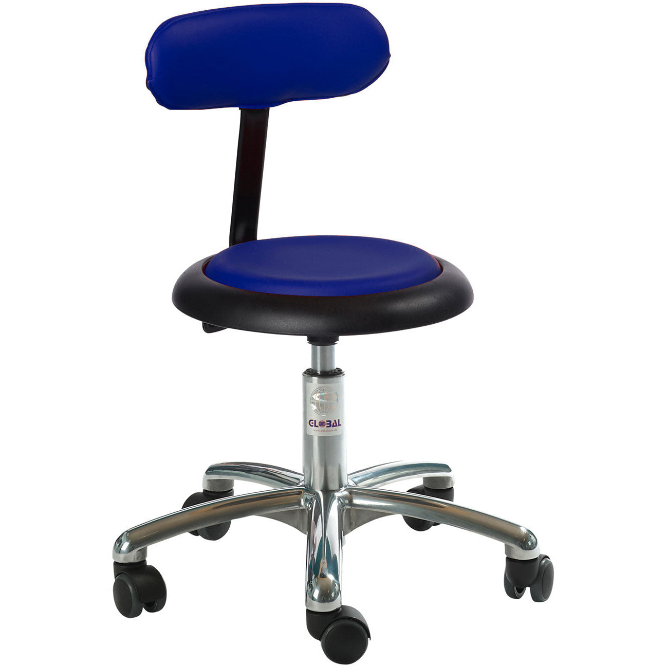 Micro Stool with Backrest - Low Gas Spring - 