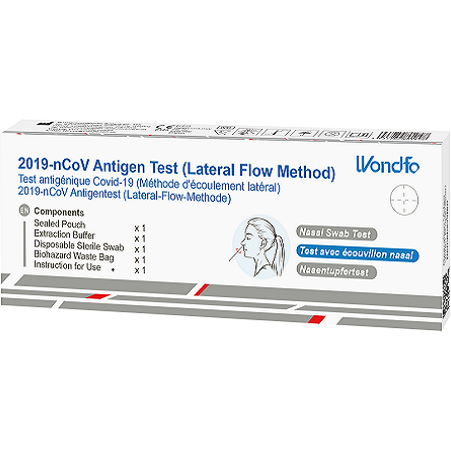 COVID Antigen Home Test Kit (Nasal Swab Lateral Flow) - Single - Wondfo