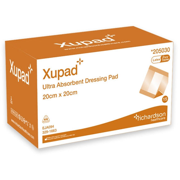 Xupad Ultra Absorbent Dressing Pad 10 x 12cm - Pack of 25