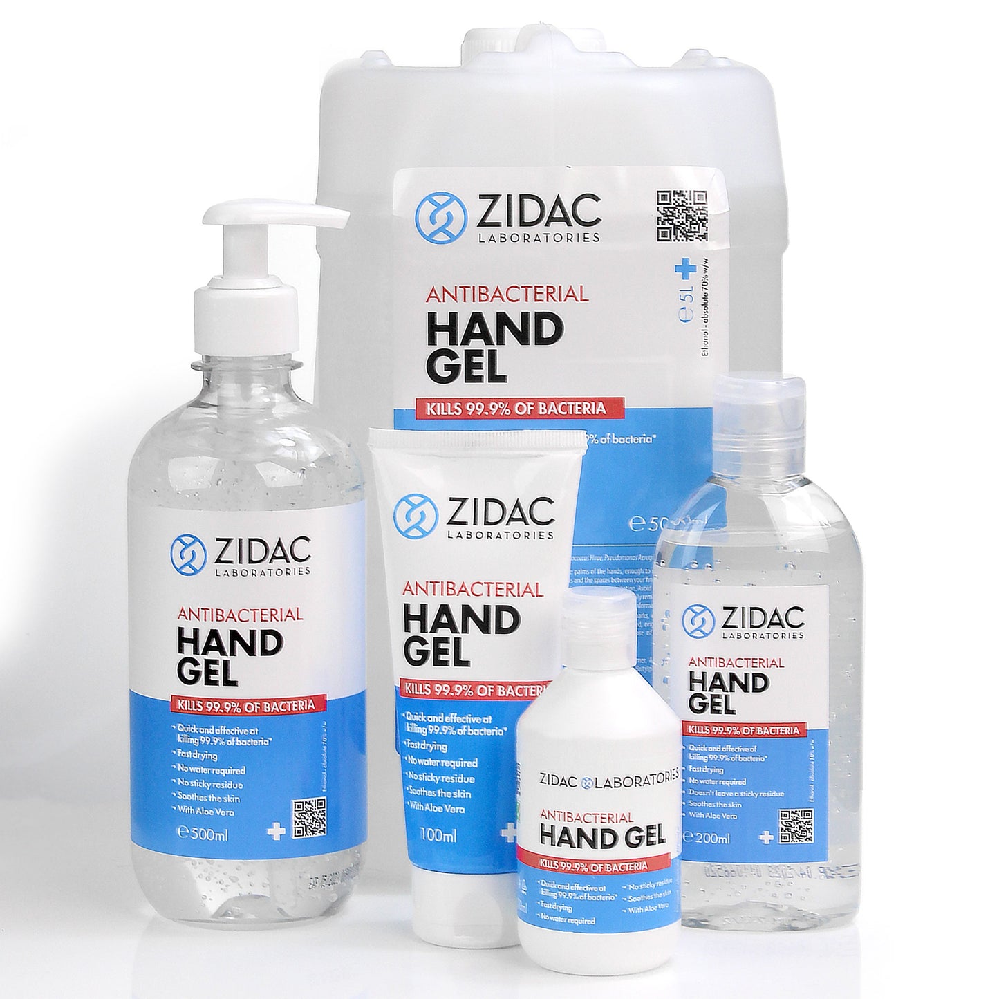 Zidac 70% Alcohol Hand Gel - 100ml Tube - Hospital Grade - Zidac Laboratories